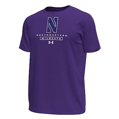 Men's Under Armour Purple Northwestern Wildcats Stack Stretch Performance T-Shirt