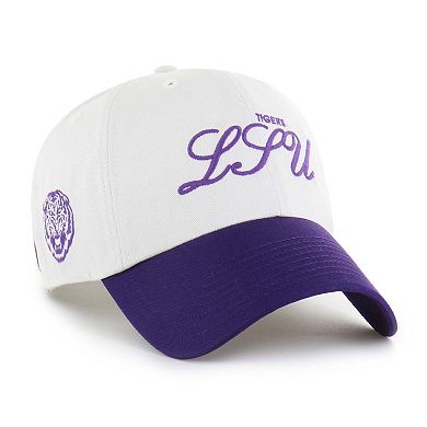 Men's '47 White LSU Tigers Contemporary Basics Foundation Clean Up Adjustable Hat