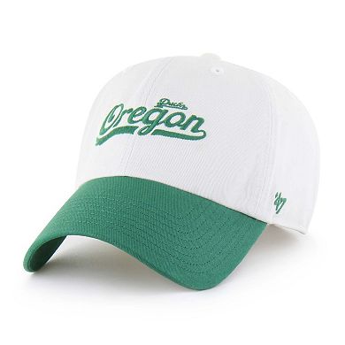Men's '47 White Oregon Ducks Contemporary Basics Foundation Clean Up Adjustable Hat