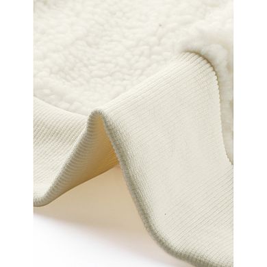 Jess by Meiko Women's Oversized Collar Plush Bomber Jacket