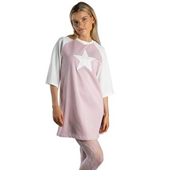 Jess by Meiko Women's StarStruck Oversized T-Shirt Dress