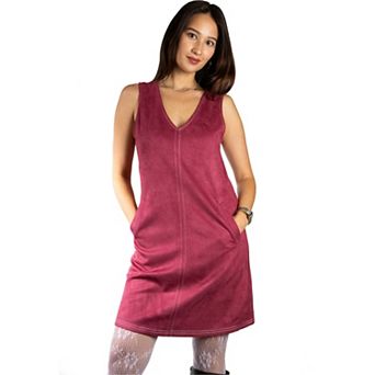 Jess by Meiko Women's Sleeveless Faux Suede Mini Dress
