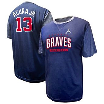 Men's Profile Ronald Acuña Jr. Navy Atlanta Braves Big & Tall Name & Number T-Shirt