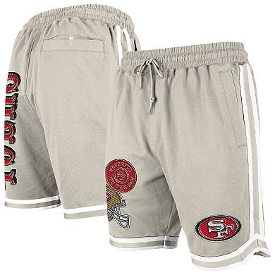 Men's New Era Light Beige San Francisco 49ers Stone Multi Patch Shorts