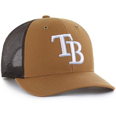 Men's Carhartt x '47 Brown Tampa Bay Rays Trucker Adjustable Hat