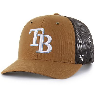 Men's Carhartt x '47 Brown Tampa Bay Rays Trucker Adjustable Hat
