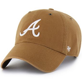 Men's Carhartt x '47 Brown Atlanta Braves Clean Up Adjustable Hat