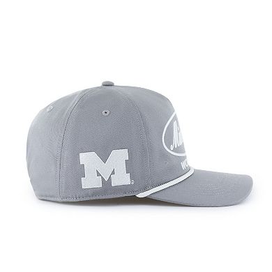 Men's '47 Gray Michigan Wolverines Contemporary Basics Foundational Rope Hitch Adjustable Hat
