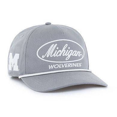 Men's '47 Gray Michigan Wolverines Contemporary Basics Foundational Rope Hitch Adjustable Hat