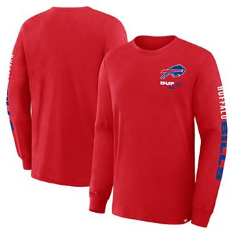 Men's Fanatics Red Buffalo Bills Clock Management Legacy Long Sleeve T-Shirt