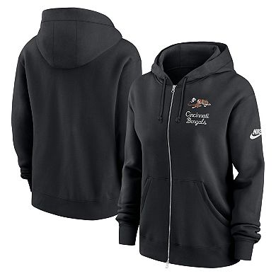Women's Nike Black Cincinnati Bengals Phoenix Rewind Full-Zip Hoodie