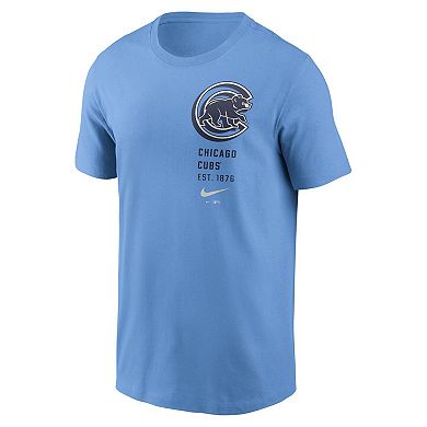 Men's Nike Light Blue Chicago Cubs Record Shattered T-Shirt