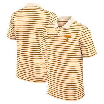Men's Nike Cream Tennessee Volunteers Solid Foundation Striped Performance Polo