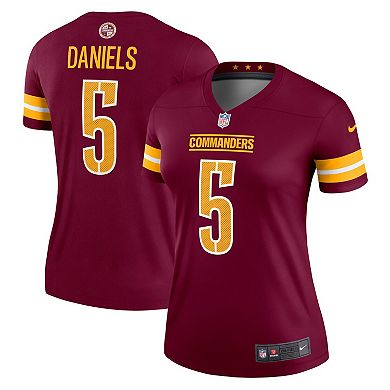 Women's Nike Jayden Daniels Burgundy Washington Commanders Legend Player Performance Top