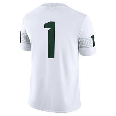 Men's Nike #1 White Michigan State Spartans Game Jersey