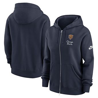 Women's Nike Navy Chicago Bears Phoenix Rewind Full-Zip Hoodie