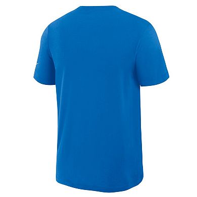 Men's Nike Blue Detroit Lions Left End Run Slub Performance T-Shirt