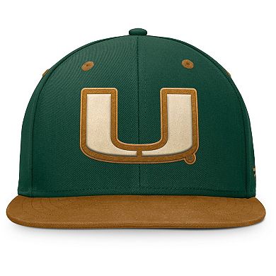 Men's Fanatics Green/Brown Miami Hurricanes NoBo Fitted Hat