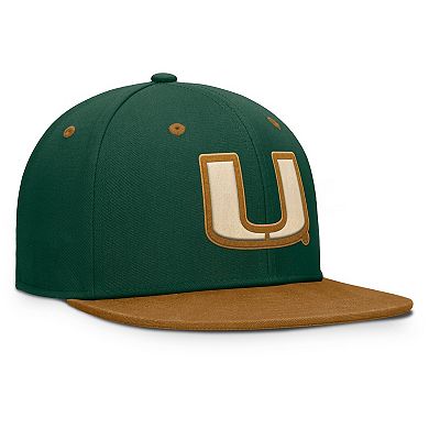 Men's Fanatics Green/Brown Miami Hurricanes NoBo Fitted Hat