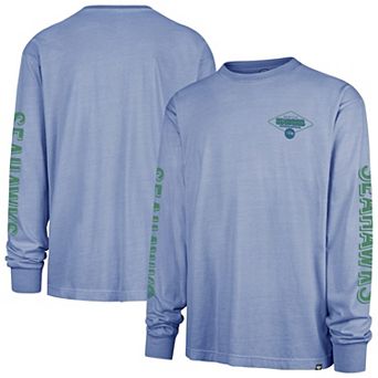 Men's '47 Blue Seattle Seahawks Cairn Ravine Foundation Throwback Long Sleeve T-Shirt