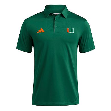 Men's adidas Green Miami Hurricanes Ultimate 365 Polo
