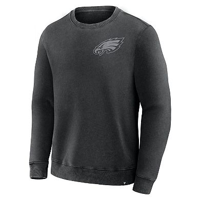 Men's Fanatics Black Philadelphia Eagles Deep Route Pullover Sweatshirt