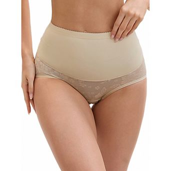 Women's High Waisted Body Shaper Tummy Control Slimming Panties Hip Lifter Lace Briefs Underwear