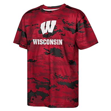 Youth Red Wisconsin Badgers Scrimmage Sublimated T-Shirt