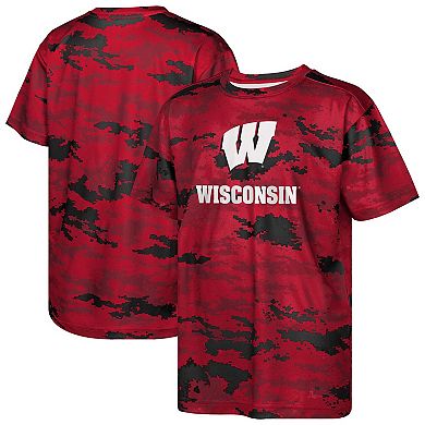 Youth Red Wisconsin Badgers Scrimmage Sublimated T-Shirt