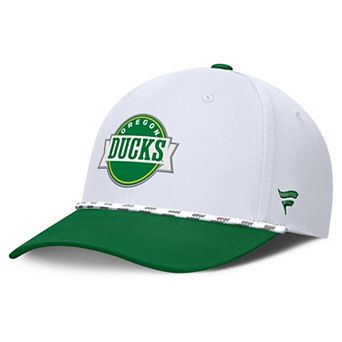 Men's Fanatics White/Green Oregon Ducks Admiral Adjustable Hat