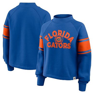 Women's Fanatics Royal Florida Gators Oversized Hometown Premium Punt Coverage Raglan Pullover Sweatshirt
