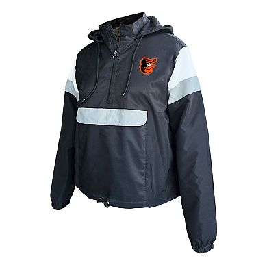 Women's Profile Black Baltimore Orioles Plus Size Anorak Hoodie Quarter-Zip Pullover