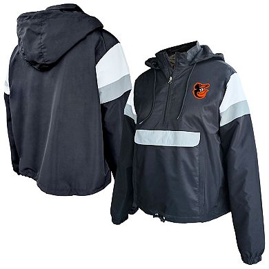 Women's Profile Black Baltimore Orioles Plus Size Anorak Hoodie Quarter-Zip Pullover