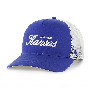 Unisex '47 Royal Kansas Jayhawks Contemporary Basics Foundation Trucker Hitch Adjustable Hat