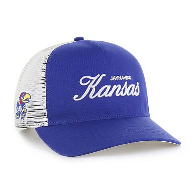 Unisex '47 Royal Kansas Jayhawks Contemporary Basics Foundation Trucker Hitch Adjustable Hat