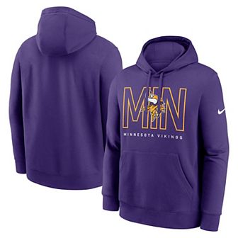 Men's Nike Purple Minnesota Vikings Busted Play Club Fleece Pullover Hoodie