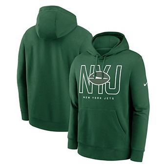 Men's Nike Green New York Jets Busted Play Club Fleece Pullover Hoodie