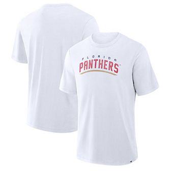 Men's Fanatics White Florida Panthers Play Distressed Wordmark Stadium Slub T-Shirt