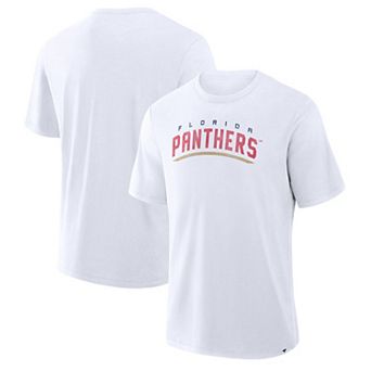 Men's Fanatics White Florida Panthers Play Distressed Wordmark Stadium Slub T-Shirt