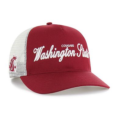 Unisex '47 Crimson Washington State Cougars Contemporary Basics Foundation Trucker Hitch Adjustable Hat