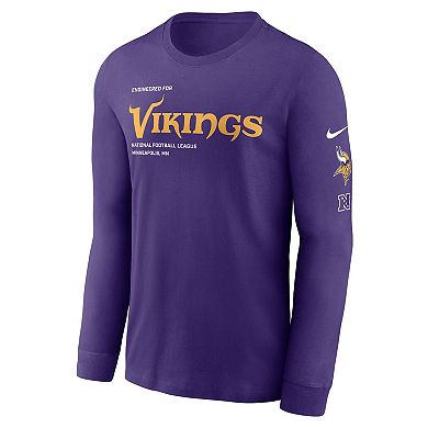 Men's Nike Purple Minnesota Vikings Play to Win Essential Long Sleeve T-Shirt