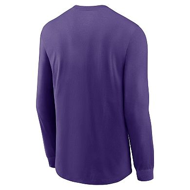 Men's Nike Purple Minnesota Vikings Play to Win Essential Long Sleeve T-Shirt
