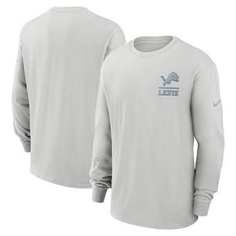 Men's Nike Gray Detroit Lions Essential Heavy Max90 Long Sleeve T-Shirt