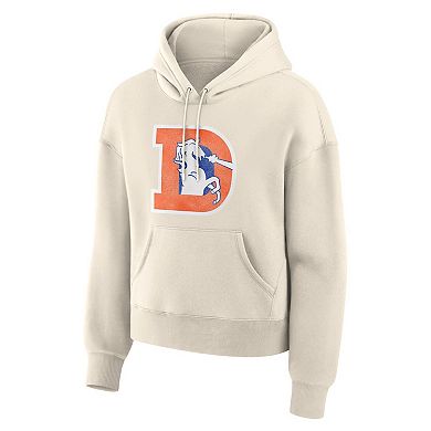 Women's Fanatics Cream Denver Broncos Dove Legacy Pullover Hoodie