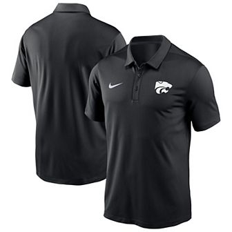 Men's Nike Black Kansas State Wildcats Victory Solid Performance Polo