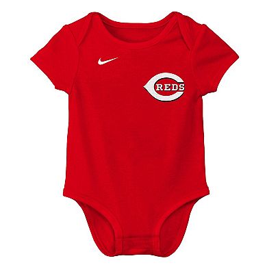 Infant Nike Elly De La Cruz Red Cincinnati Reds Name & Number Fuse Bodysuit