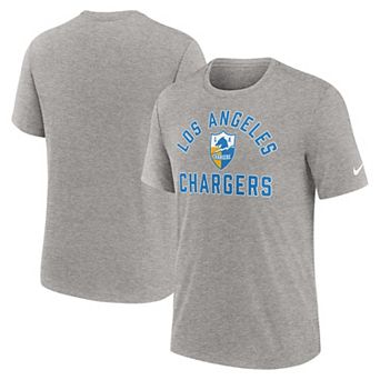 Men's Nike Heather Gray Los Angeles Chargers Favorable Timeline Tri-Blend T-Shirt
