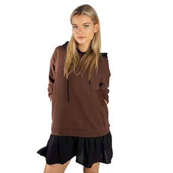 Jess by Meiko Women's Double Layer Hooded Pullover Casual Dress