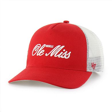 Unisex '47 Red Ole Miss Rebels Contemporary Basics Foundation Trucker Hitch Adjustable Hat