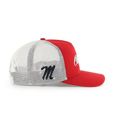 Unisex '47 Red Ole Miss Rebels Contemporary Basics Foundation Trucker Hitch Adjustable Hat